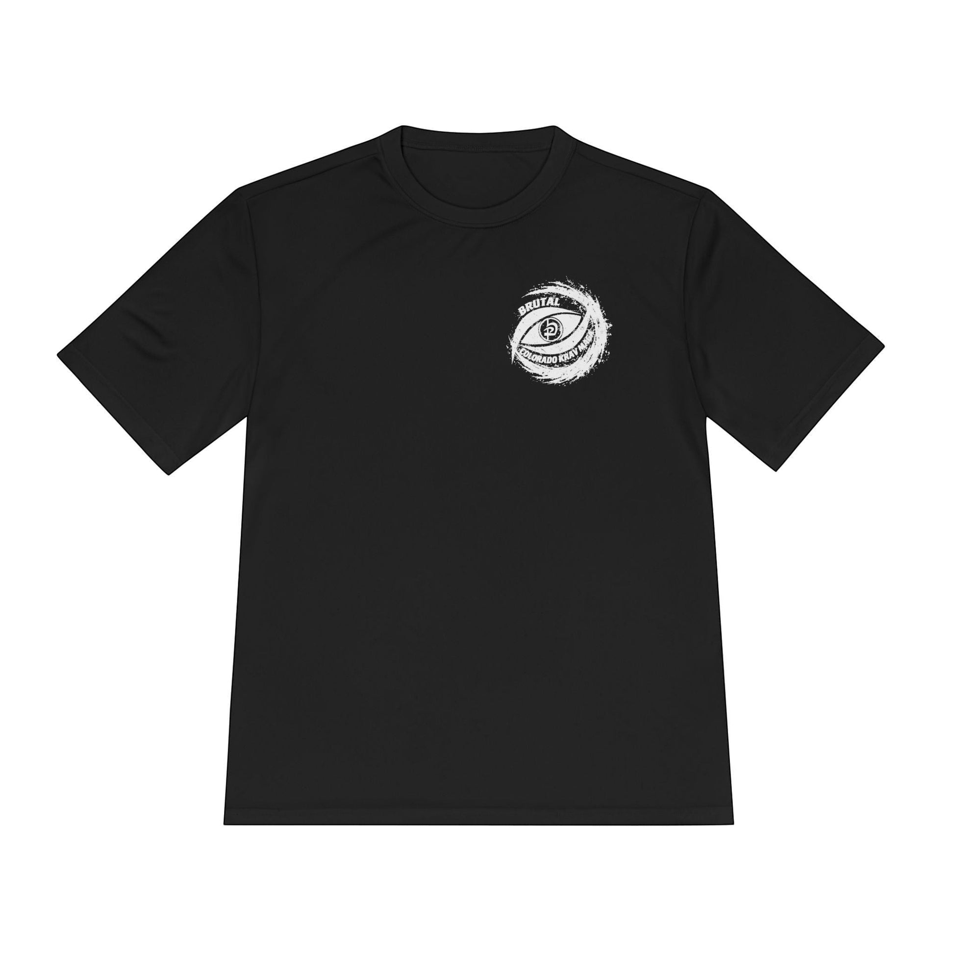 Immortal Krav Maga black 100% polyester Brutal Sweat wick Tee with faded graphic print.