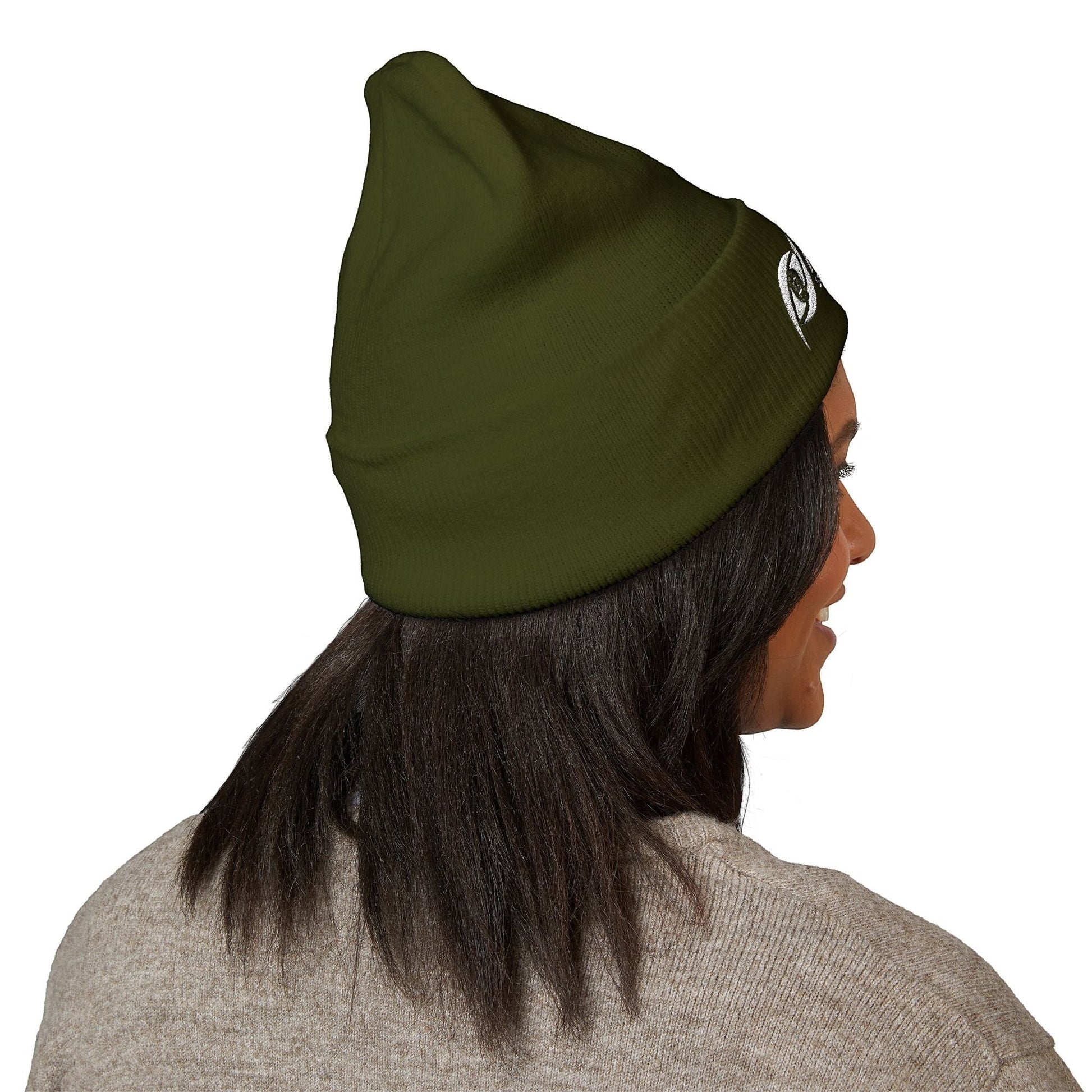 Immortal Krav Maga olive green 100% turbo acrylic cuffed beanie with embroidered detail. One size fits most.