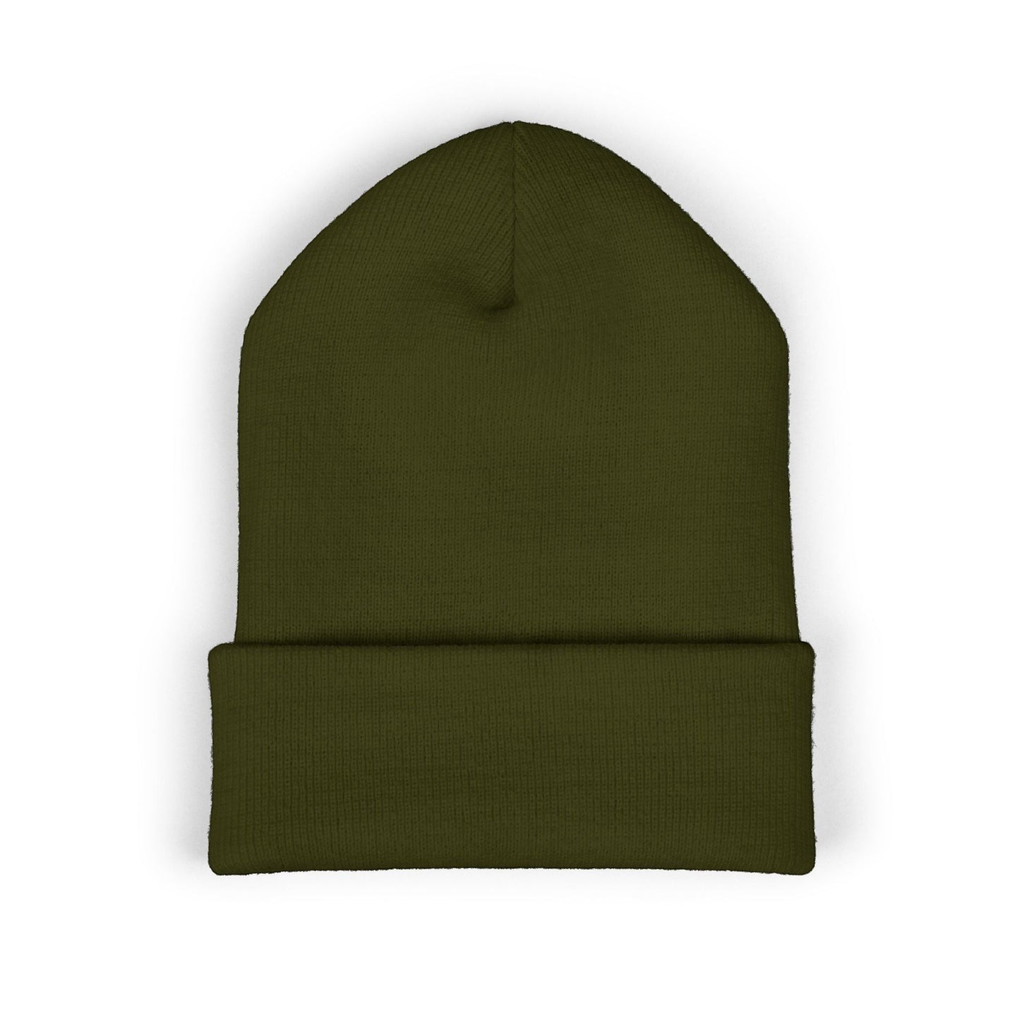 Immortal Krav Maga olive green 100% turbo acrylic cuffed beanie with embroidered detail. One size fits most.