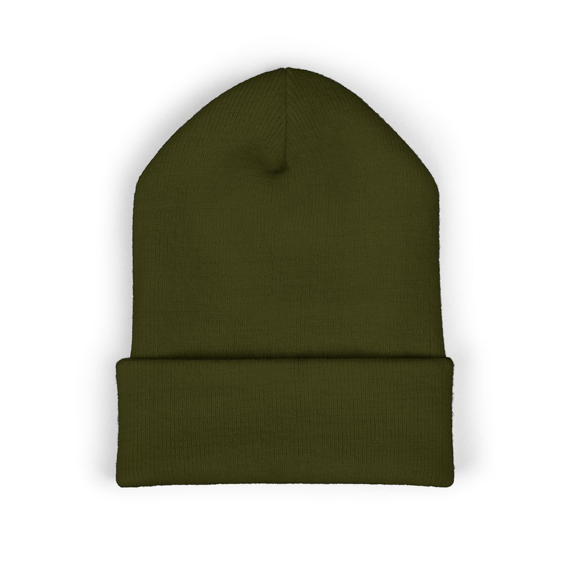 Immortal Krav Maga olive green 100% turbo acrylic cuffed beanie with embroidered detail. One size fits most.