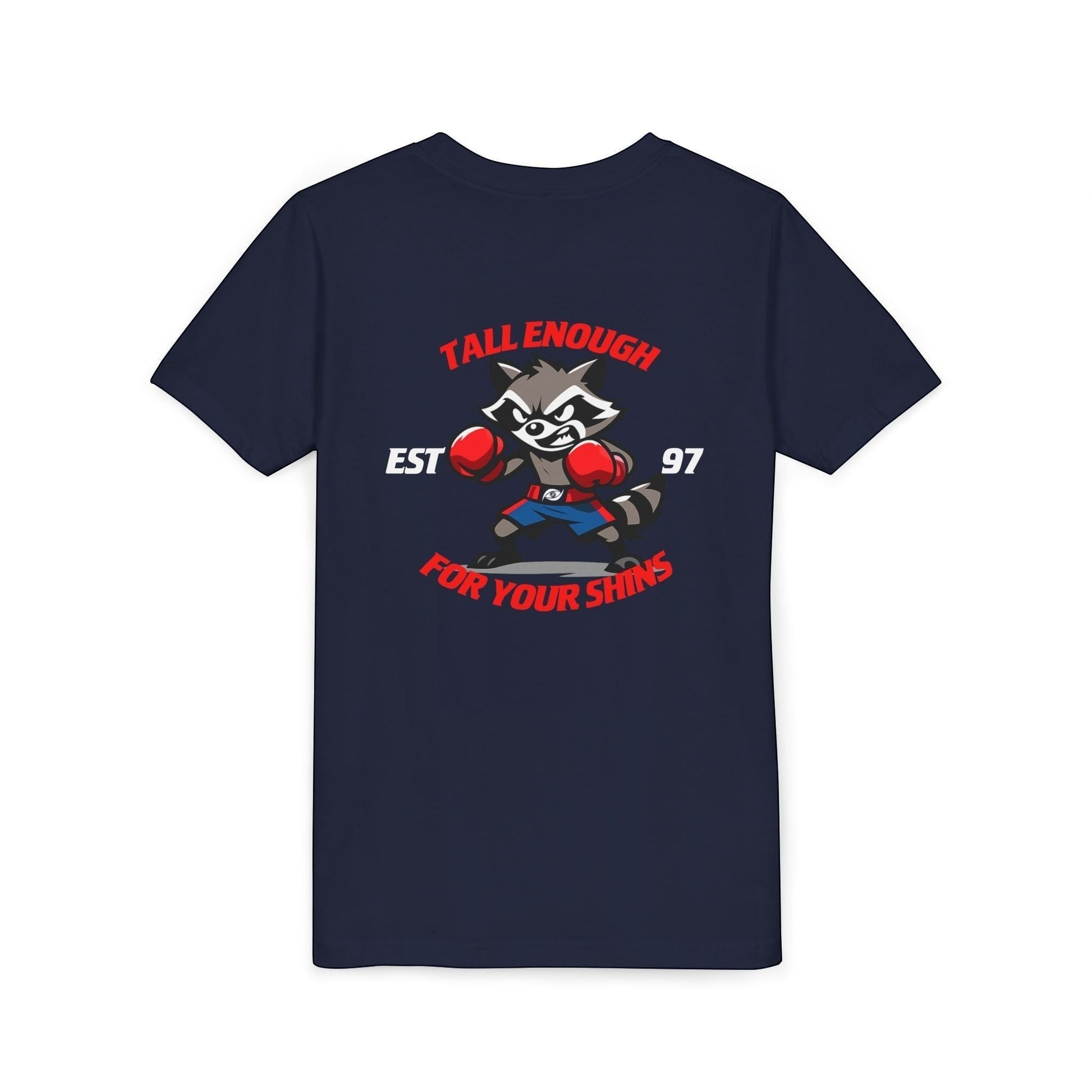 Immortal Krav Maga youth black 100% cotton t-shirt with 'Colorado Krav Maga Young Warriors' eye graphic on chest.